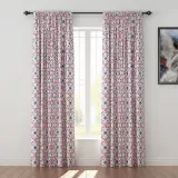 Floral Print Polyester Linen Curtain Drapery OPHELIA