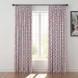 Floral Print Polyester Linen Curtain Drapery OPHELIA