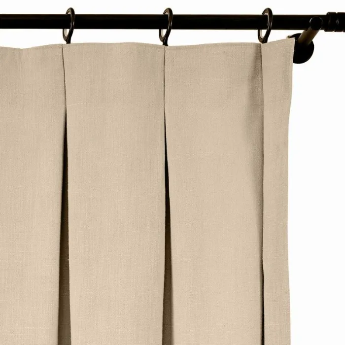 Geometric Print Polyester Linen Curtain Drapery FLAMINGO