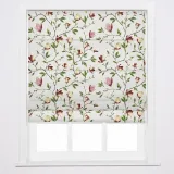 CORA Botanical Flower Print Polyester Cotton Roman Shade