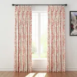 Floral Print Polyester Linen Curtain Drapery ELK