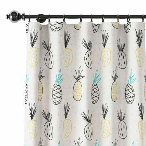 Spring Print Polyester Linen Curtain Drapery OILPAINTING