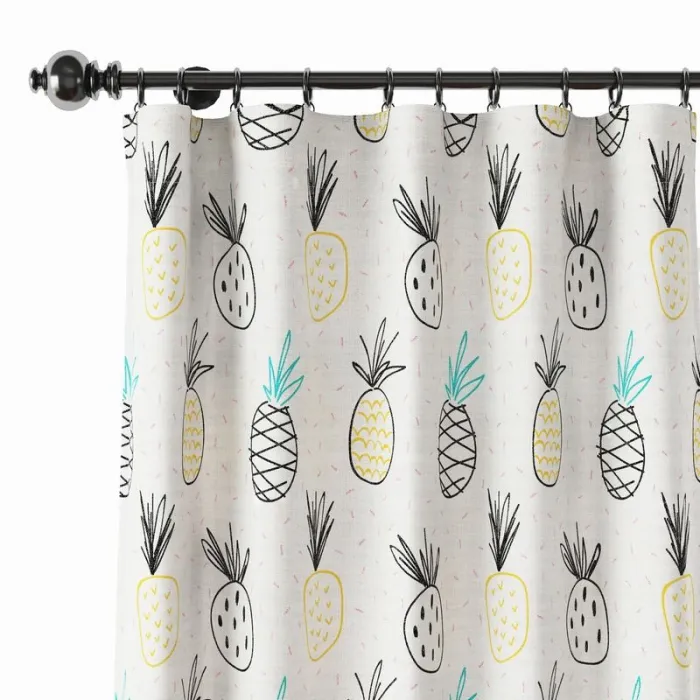 Spring Print Polyester Linen Curtain Drapery OILPAINTING