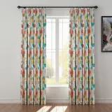 Animals Print Polyester Linen Curtain Drapery HARRY