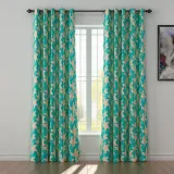 Abstract Print Polyester Linen Curtain Drapery JUEYE