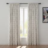 Geometric Print Polyester Linen Curtain Drapery BAOBEI