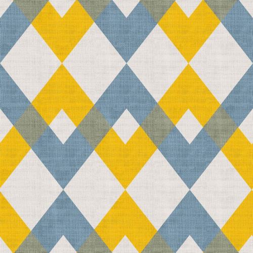 Geometric Print Polyester Linen Curtain Drapery FOX