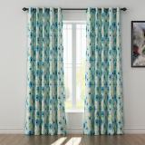 Floral Print Polyester Linen Curtain Drapery BENJIMAN