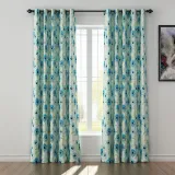 Floral Print Polyester Linen Curtain Drapery BENJIMAN