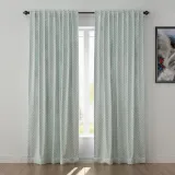 Geometric Print Polyester Linen Curtain Drapery ATELIER