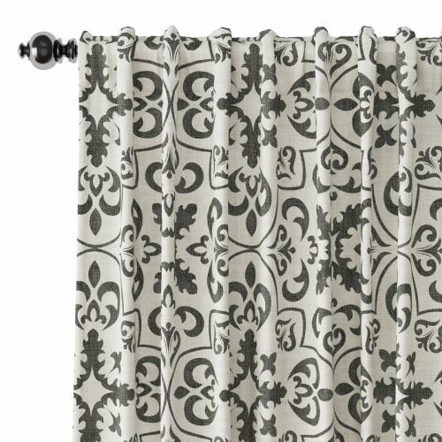 Geometric Print Polyester Linen Curtain Drapery MOBILIZATION