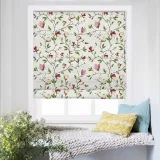CORA Botanical Flower Print Polyester Cotton Roman Shade