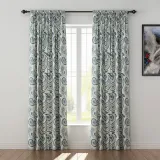Paisleys Print Polyester Linen Curtain Drapery DMAIOSH