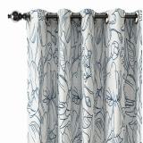 Floral Print Polyester Linen Curtain Drapery JACK