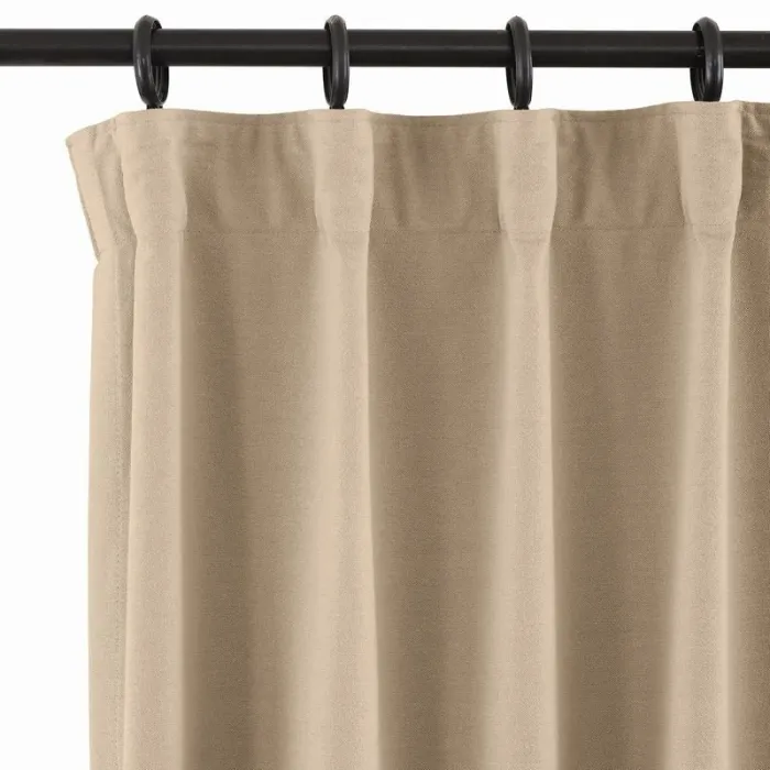 Geometric Print Polyester Linen Curtain Drapery FLAMINGO