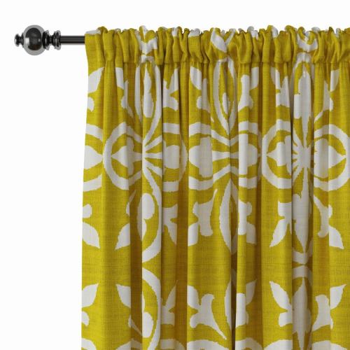 Abstract Print Polyester Linen Curtain Drapery YULAN