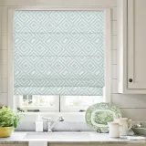 ATELIER Geometric Print Polyester Linen Roman Shade
