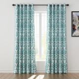 Nature Print Polyester Linen Curtain Drapery ARLO