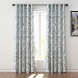 Floral Print Polyester Linen Curtain Drapery JACK