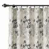 Floral Print Polyester Linen Curtain Drapery BAHAZHA
