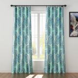 Abstract Print Polyester Linen Curtain Drapery THEODORE