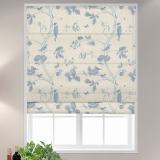 LUNA Rural Pastoral Print Polyester Cotton Roman Shade