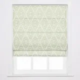 EMPORIO Geometric Print Polyester Linen Roman Shade