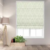 EMPORIO Geometric Print Polyester Linen Roman Shade