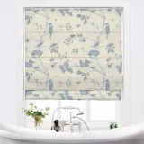 LUNA Rural Pastoral Print Polyester Cotton Roman Shade