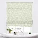 EMPORIO Geometric Print Polyester Linen Roman Shade