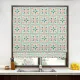 ADELINE Geometric Print Polyester Linen Roman Shade