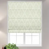 EMPORIO Geometric Print Polyester Linen Roman Shade
