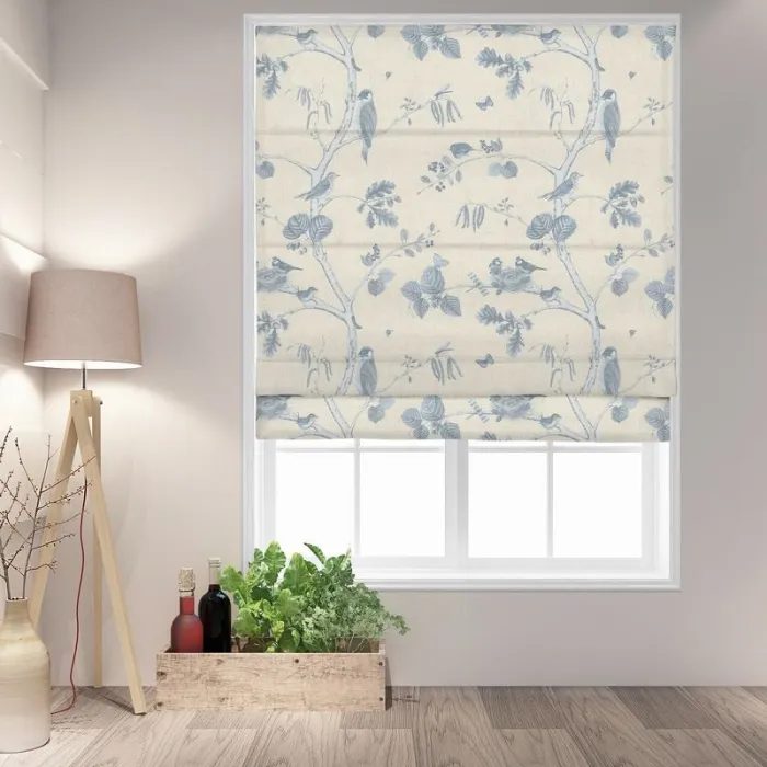 LUNA Rural Pastoral Print Polyester Cotton Roman Shade