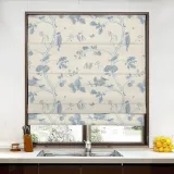 LUNA Rural Pastoral Print Polyester Cotton Roman Shade