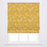 CANDICE Nature Print Polyester Linen Roman Shade