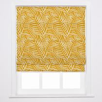 CANDICE Nature Print Polyester Linen Roman Shade