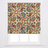 ABBY Paisley Print Polyester Linen Roman Shade