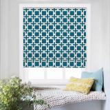 CHELSEA Abstract Print Polyester Linen Roman Shade