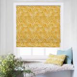 CANDICE Nature Print Polyester Linen Roman Shade