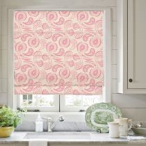AUDREY Paisley Print Polyester Linen Roman Shade
