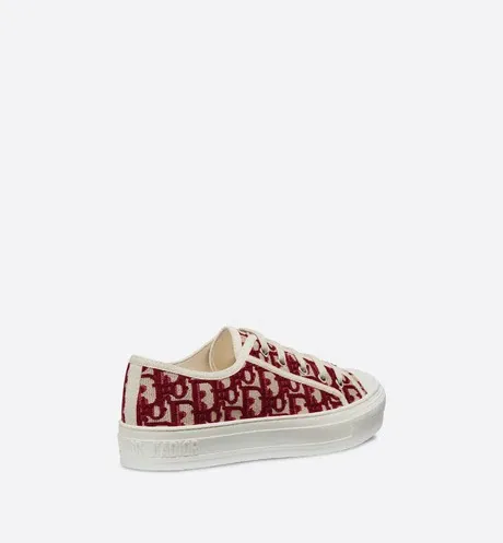 Walk'n'Dior Sneaker Burgundy Dior Oblique Embroidered Canvas