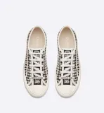 Walk'n'Dior Sneaker Black and White Houndstooth Embroidered Canvas