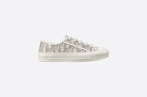 Walk'n'Dior Sneaker Gray Dior Oblique Embroidered Cotton