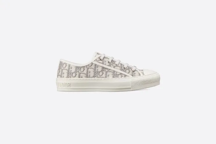 Walk'n'Dior Sneaker Gray Dior Oblique Embroidered Cotton