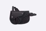 Saddle Messenger Bag Black Dior Oblique Jacquard