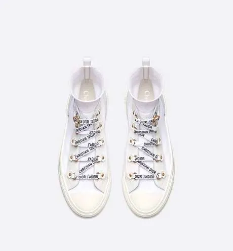 Walk'n'Dior High-Top Sneaker White Technical Mesh and Calfskin
