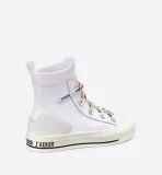 Walk'n'Dior High-Top Sneaker White Technical Mesh and Calfskin