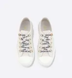 Walk'n'Dior Low-Top Sneaker White Calfskin and Canvas