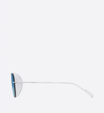 DiorChroma1 Blue Mirrored Pilot Sunglasses