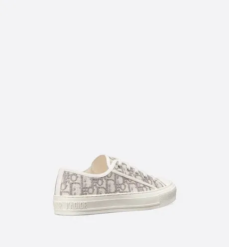 Walk'n'Dior Sneaker Gray Dior Oblique Embroidered Cotton